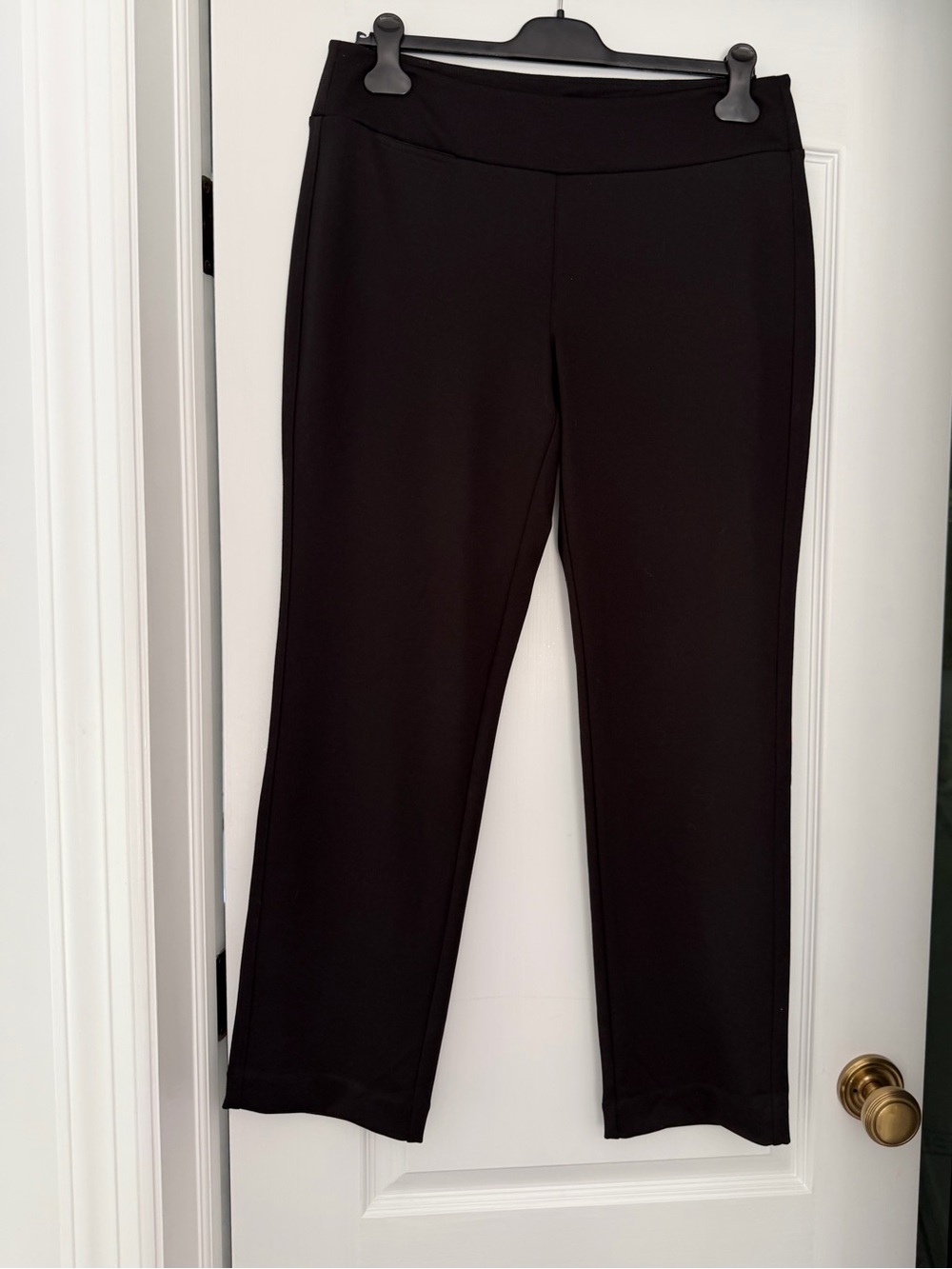 NIC+ZOE NWT Black Pull On Straight Leg Stretch Pants Size L - Picture 2 of 7